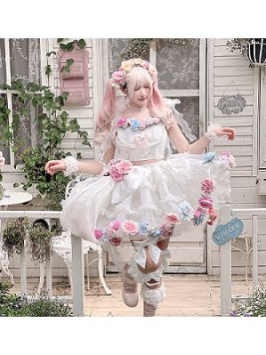 Flower Bubble Sweet Lolita Top & Skirt Set by Diamond Honey (DH134)